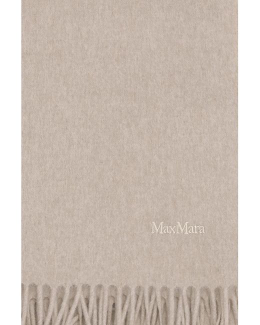 Max Mara White Cashmere Scarf