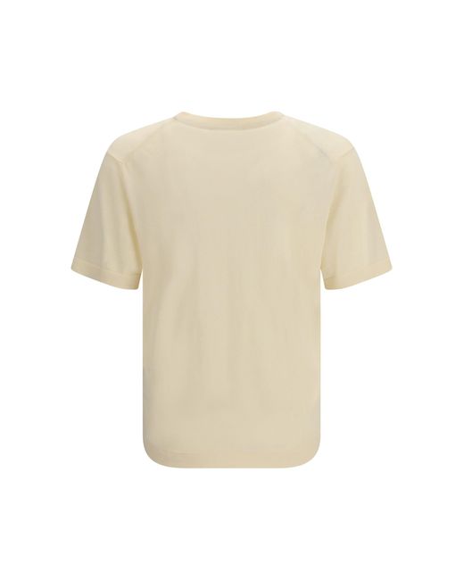 Cruna White Cotton Knitted T-Shirt for men