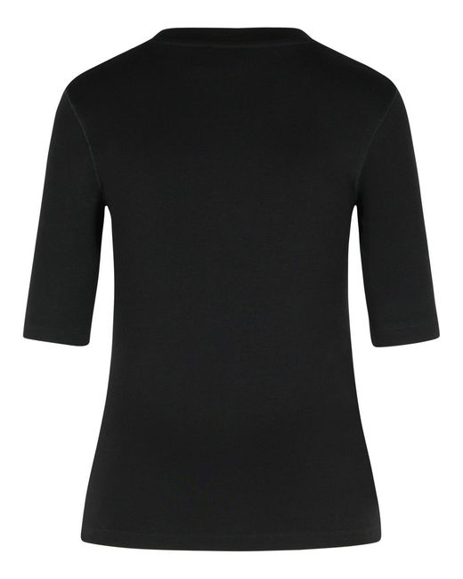 Closed Black Cotton Blend Polo Shirt