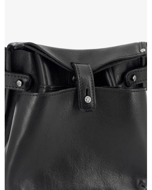 Enfants Riches Deprimes Black Leather Shoulder Bag for men