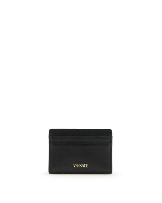 Versace White La Medusa Leather Card Holder for men