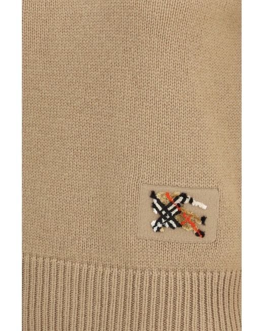 Burberry Natural Sweater Wool And Cashmere