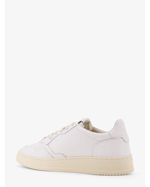 Autry White Medalist Leather Sneakers for men