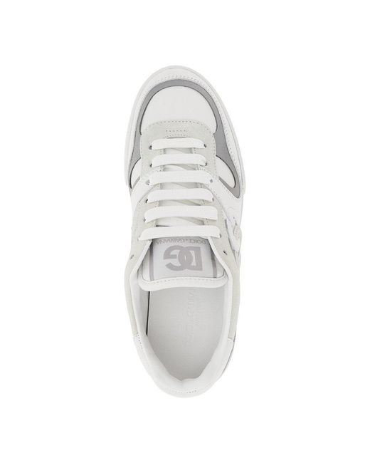Dolce & Gabbana White Dolce&Gabbana Portofino Leather Sneakers for men