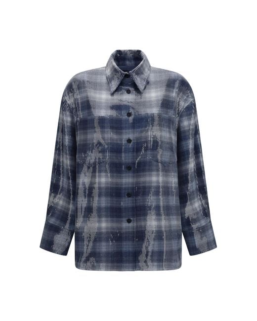 Pinko Blue Orchidea Sequin Shirt