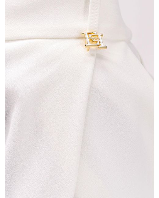 Elisabetta Franchi White Essentials Stretch Trousers