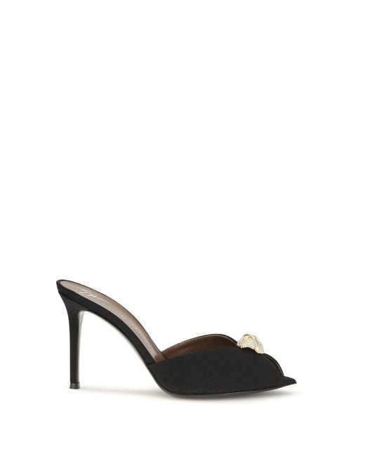 Giuseppe Zanotti Black Mule Sandals Intrigo
