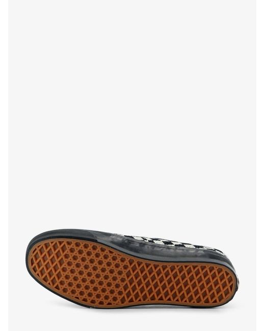 Vans Black Lx Authentic 44 Fabric Sneakers With A Checkerboard Pattern