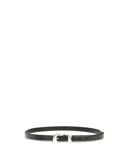 Our Legacy White Leather Belt for men