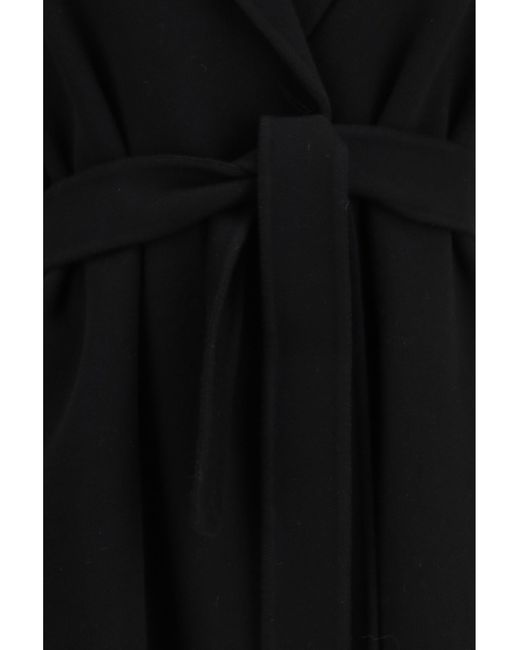 Max Mara Black 'S Maxmara Esturia Virgin Wool Coat