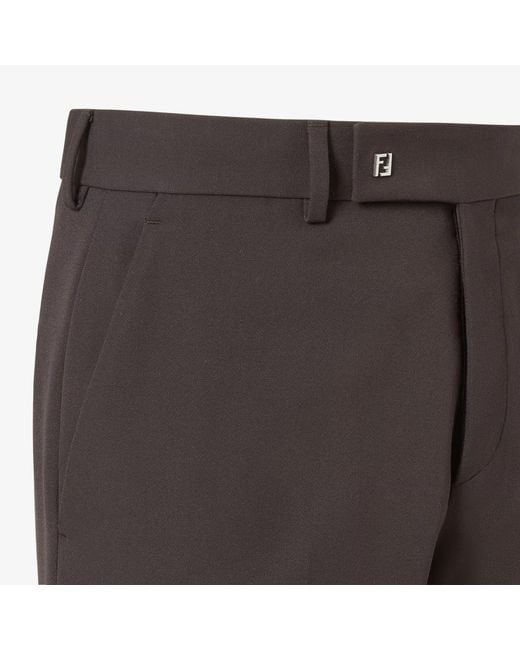 Fendi Gray Wool Pants