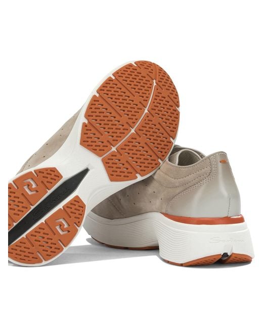 Santoni Gray "Easy Bounce" High Sneakers