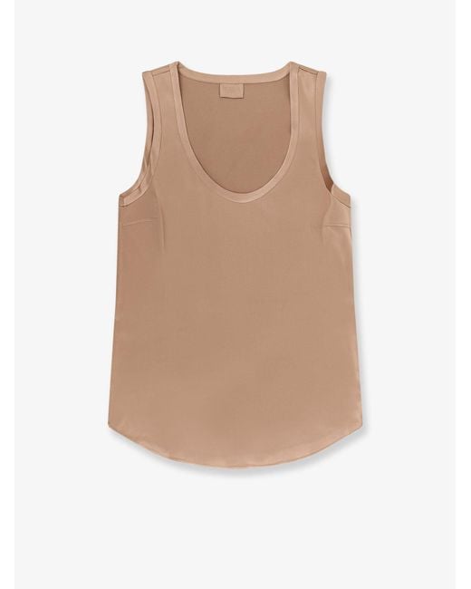 Brunello Cucinelli Natural Stretch Silk Tank Top