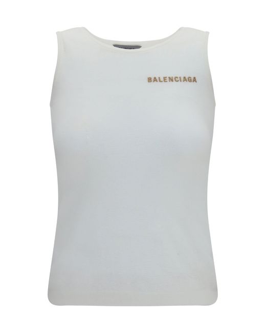 Balenciaga Gray Logo Tank Top