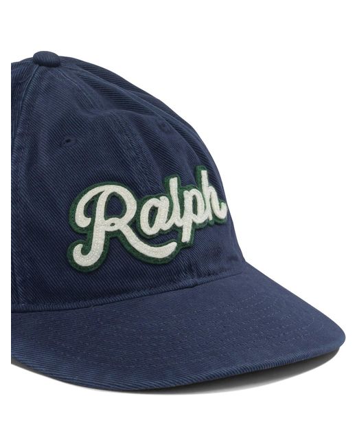 RRL Blue Logo Baseball Cap for men