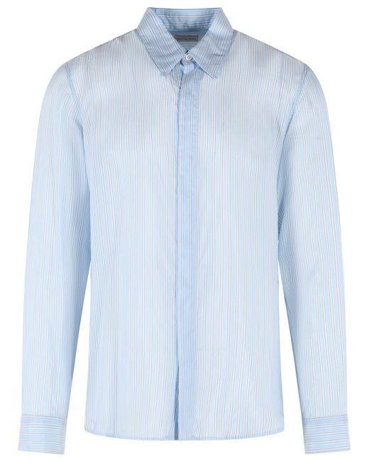 Dries Van Noten Blue 'Carvies' Light Cupro Shirt for men