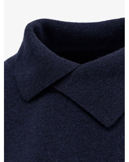 THE 73 Blue Turtleneck Wool Sweater