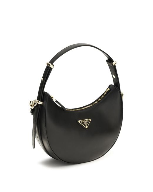 Prada Black Small Arqué Shoulder Bag Nero