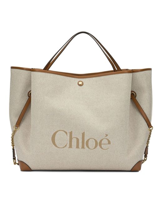 Chloé Natural "Clover" Large Shoulder Bag