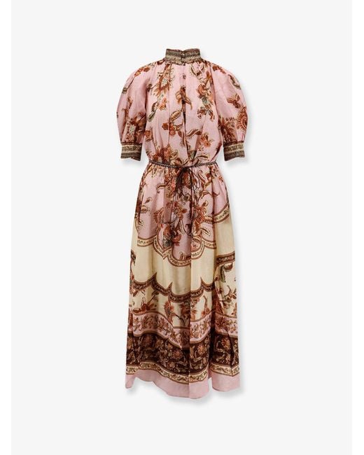 Zimmermann White Aster Billow Silk Long Dress