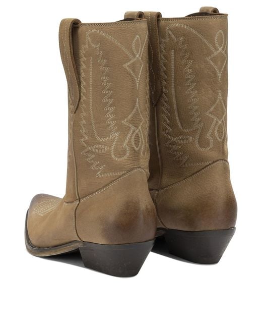 Golden Goose Deluxe Brand Brown "Wish Star" Cowboy Ankle Boots
