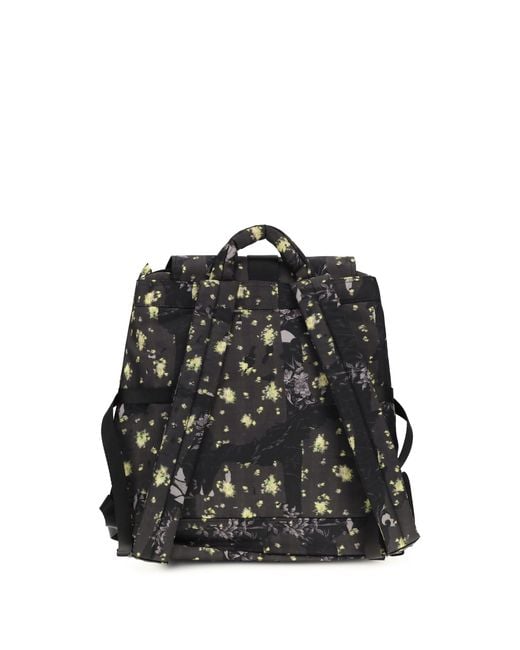 Ganni Black Re-Tech Nylon Print Backpack