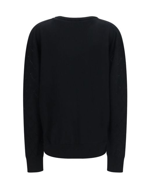 Balmain Black V-Neck Sweater