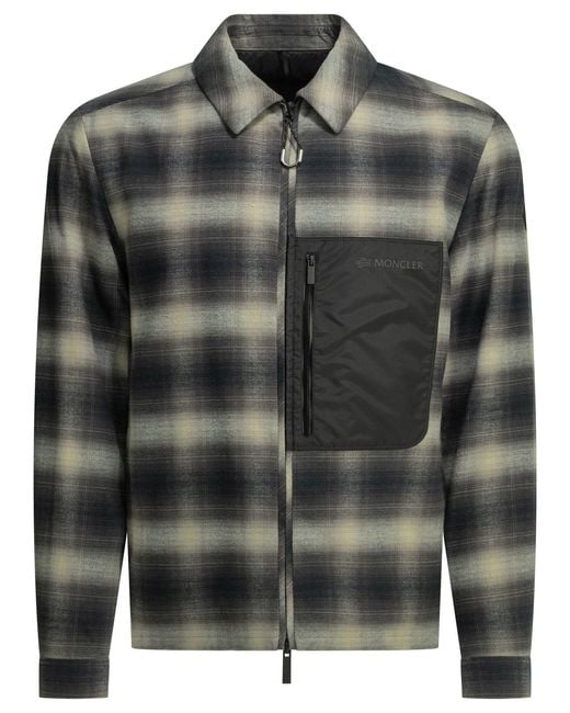 Moncler Black Cornisello Overshirt Jacket for men