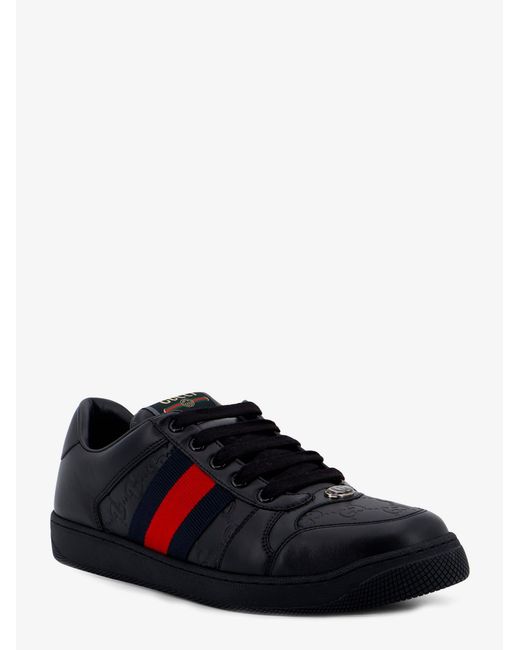 Gucci White Screener Leather Sneakers for men
