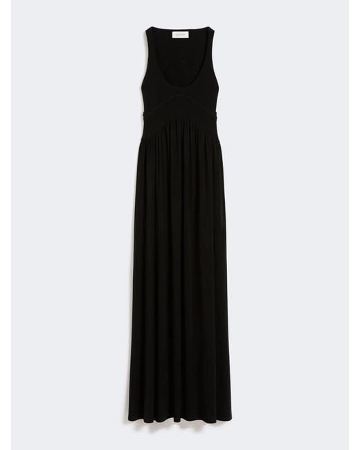 Max Mara Black Sleeveles Long Dress