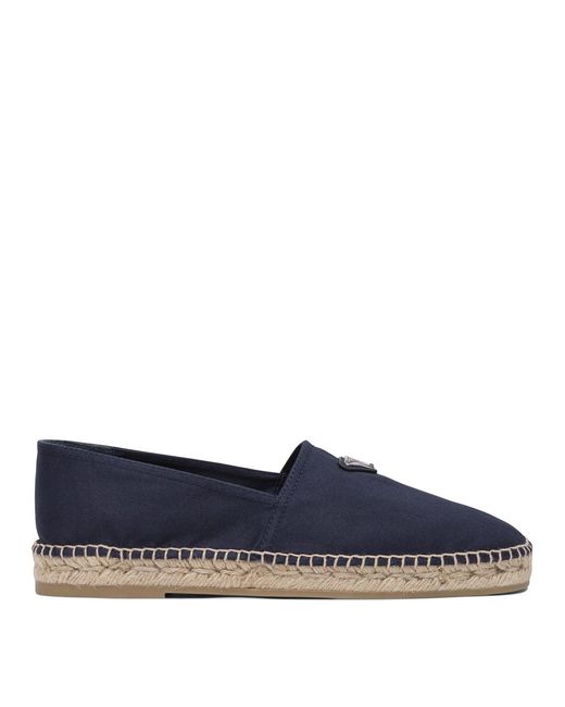 Prada Blue Cotton Espadrilles for men