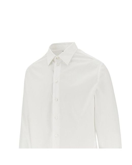 Emporio Armani White Poplin Shirt for men