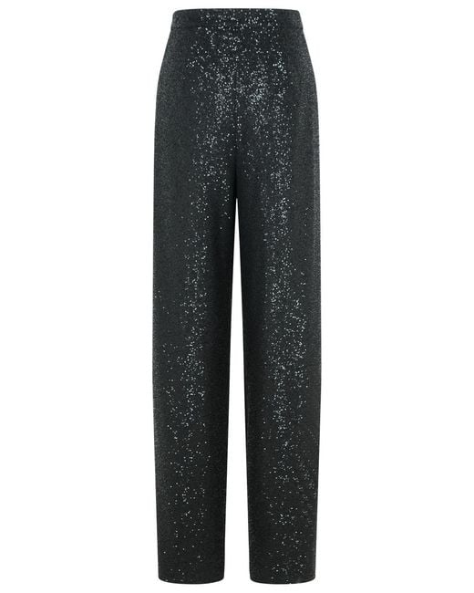 Max Mara Black 'Navigli' Viscose Blend Pants