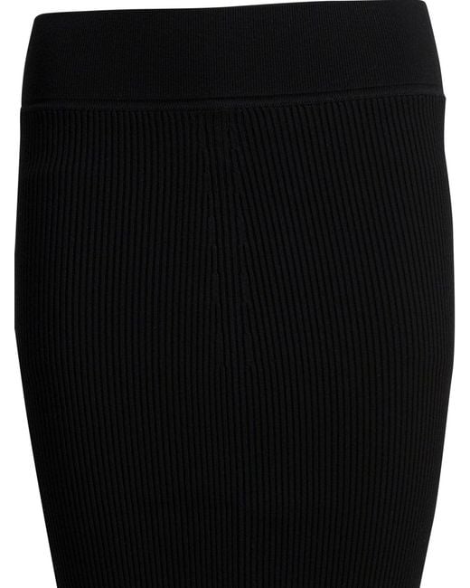 Rick Owens Black Knit Pencil Skirt