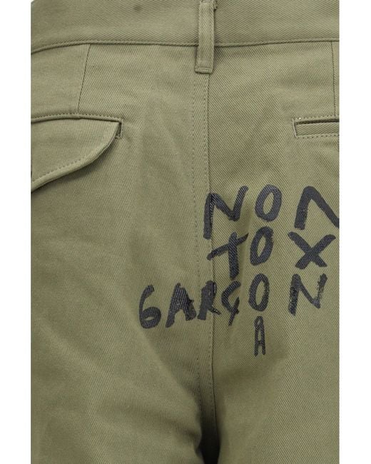 Comme des Garçons Green Cargo Shorts for men