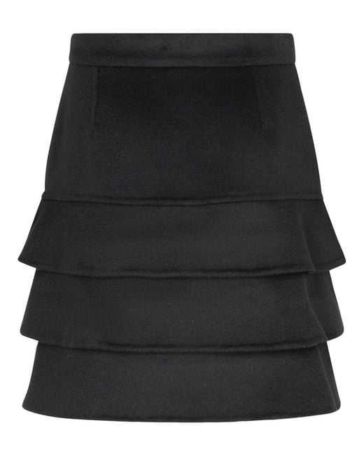 Max Mara Black 'Dear' Camel Miniskirt