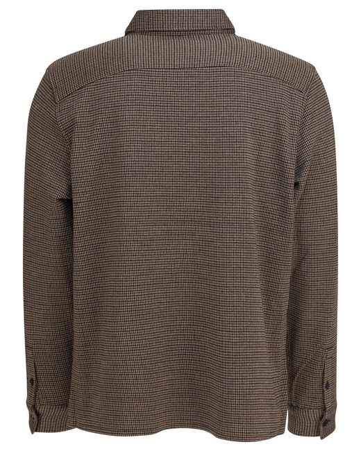 Vince Brown Houndstooth Shirt for men