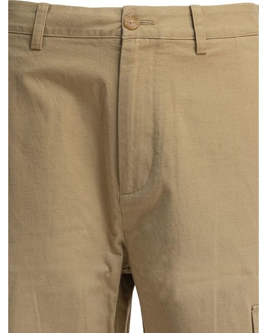 Vince Natural Cotton And Linen Cargo Trousers for men