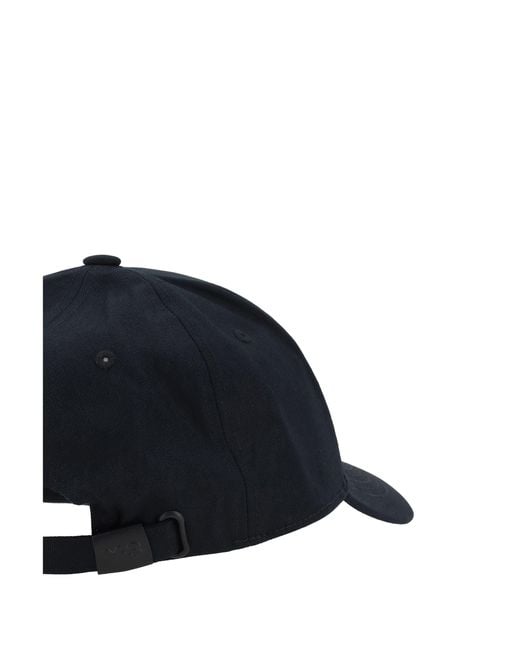 Y-3 Blue Logoed Baseball Hat/Talc for men