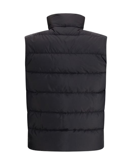 Prada Black Re-Nylon Down Vest for men