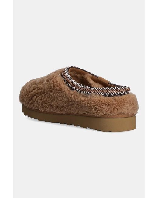 Ugg Brown "Tasman Maxi Curly" Slippers