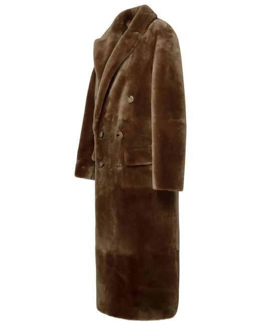 Blancha Brown Long Lear Fur Coat