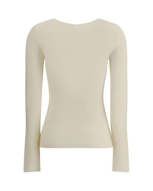 Totême White Compact Sweater