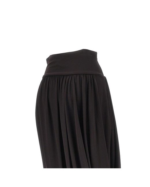 Alaïa Black Draped Jersey Skirt