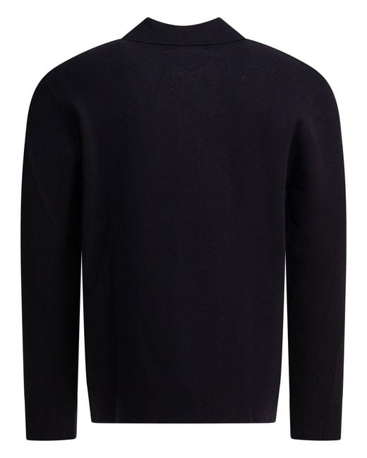NN07 Blue Harald Wool Polo Sweater for men