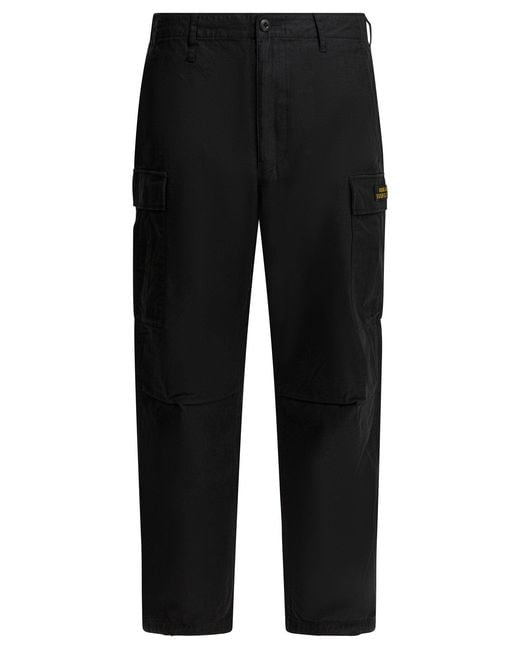 Human Made Black Cotton Cargo Pants Trousers for men