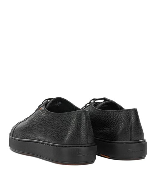 Santoni Black "Dumps" Low-Top Sneakers for men