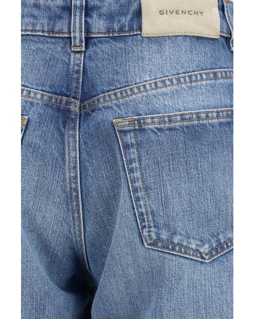Givenchy Blue Dégradé Turn-Up Jeans