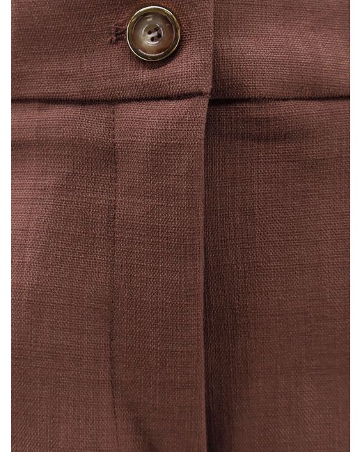 Pinko Brown Viscose Trousers