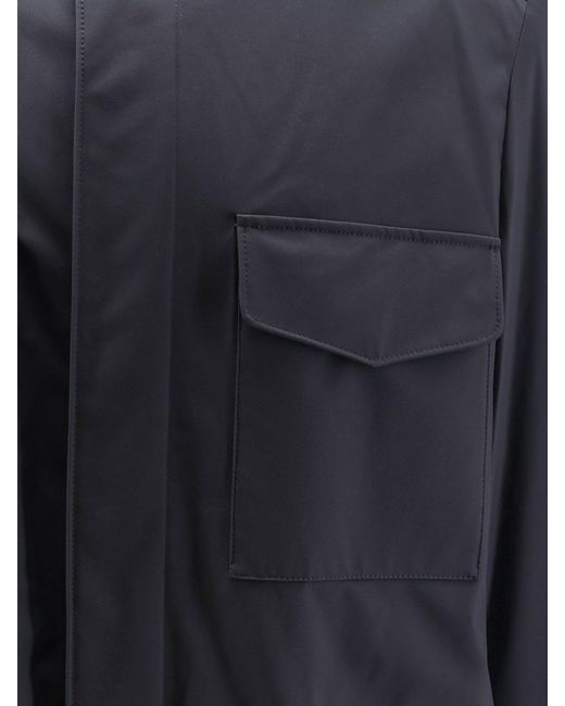 Loro Piana Blue Traveller Windmateâ Storm Systemâ Fabric Jacket for men